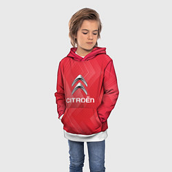 Толстовка-худи детская Сitroen texture, цвет: 3D-белый — фото 2