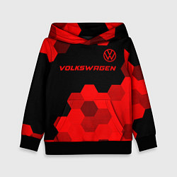 Толстовка-худи детская Volkswagen - red gradient посередине, цвет: 3D-черный
