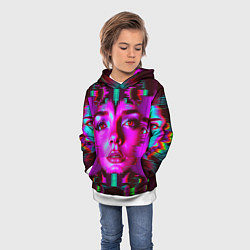 Толстовка-худи детская Три лица, цвет: 3D-белый — фото 2