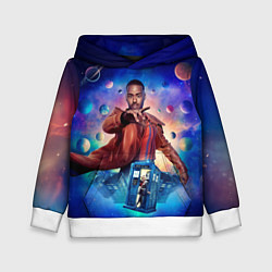 Толстовка-худи детская Доктор Кто Шути Гатва, цвет: 3D-белый