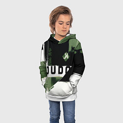 Толстовка-худи детская Время дзюдо, цвет: 3D-белый — фото 2