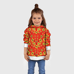 Толстовка-худи детская Традиционный русский узор, цвет: 3D-белый — фото 2
