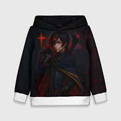 Толстовка-худи детская Лелуш Ламперуж Британский, цвет: 3D-белый