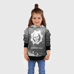 Толстовка-худи детская Gears of War - grey gradient, цвет: 3D-черный — фото 2