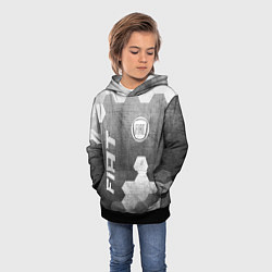 Толстовка-худи детская Fiat - grey gradient вертикально, цвет: 3D-черный — фото 2