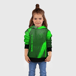 Толстовка-худи детская Dark Souls - green gradient вертикально, цвет: 3D-черный — фото 2