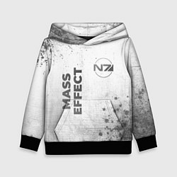 Толстовка-худи детская Mass Effect - white gradient вертикально, цвет: 3D-черный