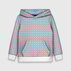 Детская толстовка Красно-синие фигуры на белом фоне