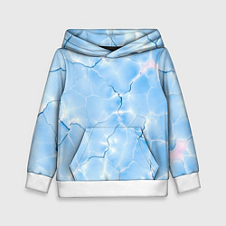 Толстовка-худи детская Прозрачная голубая вода, цвет: 3D-белый