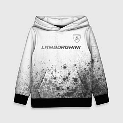 Толстовка-худи детская Lamborghini - white gradient посередине, цвет: 3D-черный