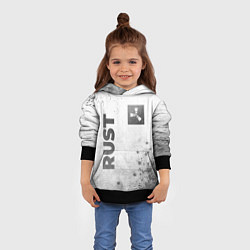 Толстовка-худи детская Rust - white gradient вертикально, цвет: 3D-черный — фото 2