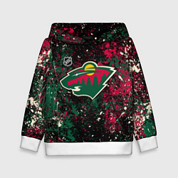 Толстовка-худи детская Minnesota Wild NHL black, цвет: 3D-белый