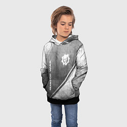 Толстовка-худи детская Gears of War - grey gradient вертикально, цвет: 3D-черный — фото 2