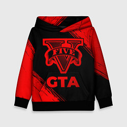 Толстовка-худи детская GTA - red gradient, цвет: 3D-черный