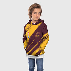 Толстовка-худи детская Кливленд Кавальерс - команда НБА, цвет: 3D-белый — фото 2