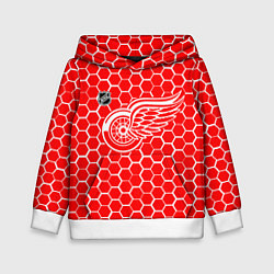 Детская толстовка Детройт Ред Уингз - красные соты