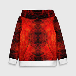 Толстовка-худи детская Красно-черная кожа дракона, цвет: 3D-белый