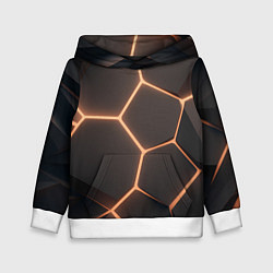 Детская толстовка Серая текстура из сот