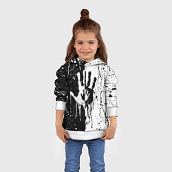 Толстовка-худи детская Антиматерия подтеки, цвет: 3D-белый — фото 2