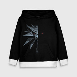 Толстовка-худи детская Зверь в полумраке - Ведьмак 3, цвет: 3D-белый