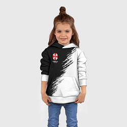Толстовка-худи детская Umbrella Corp - black and white, цвет: 3D-белый — фото 2