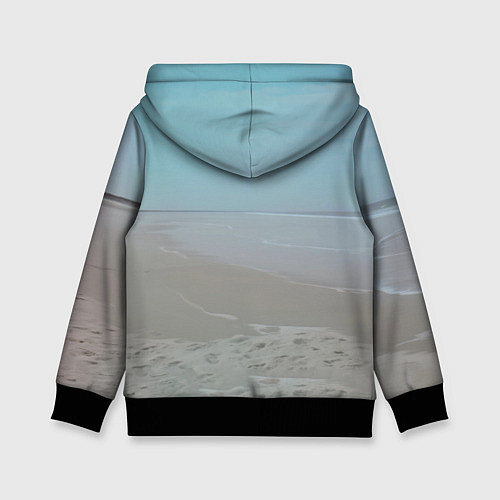 Детская толстовка Лошадь почему мем на берегу / 3D-Черный – фото 2