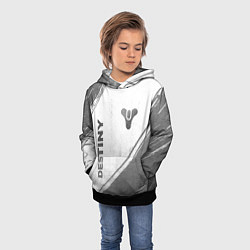 Толстовка-худи детская Destiny - white gradient вертикально, цвет: 3D-черный — фото 2