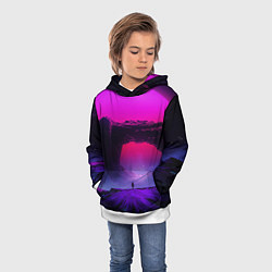 Толстовка-худи детская A Journey on the planet, цвет: 3D-белый — фото 2
