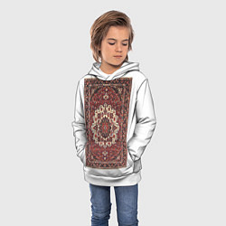 Толстовка-худи детская Ковёр советский, цвет: 3D-белый — фото 2