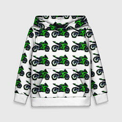 Детская толстовка Motorbike green
