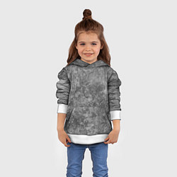Толстовка-худи детская Абстракция - grey polished chip, цвет: 3D-белый — фото 2