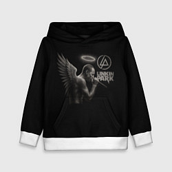 Толстовка-худи детская Честер Беннингтон - LP angel, цвет: 3D-белый