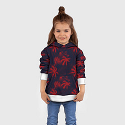 Толстовка-худи детская Palm black red, цвет: 3D-белый — фото 2