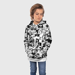 Толстовка-худи детская Doom anime black, цвет: 3D-белый — фото 2