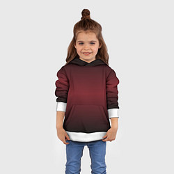 Толстовка-худи детская Градиент темно-бордовый, цвет: 3D-белый — фото 2