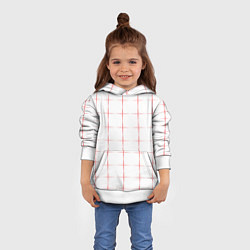 Толстовка-худи детская Color white red crosses, цвет: 3D-белый — фото 2