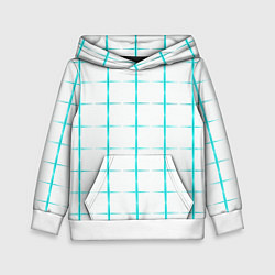 Детская толстовка Color white light blue crosses