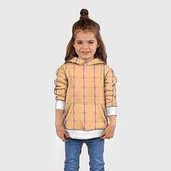 Толстовка-худи детская Color beige blue cross, цвет: 3D-белый — фото 2