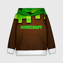 Толстовка-худи детская Minecraft forever, цвет: 3D-белый