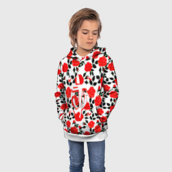 Толстовка-худи детская Doom розы, цвет: 3D-белый — фото 2