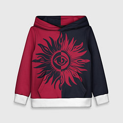 Детская толстовка Солнце красно-синее