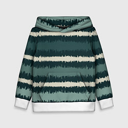 Детская толстовка Полосы зигзагообразные зеленые