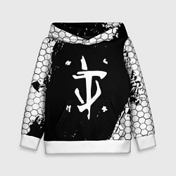 Толстовка-худи детская Doom соты краски, цвет: 3D-белый