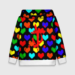 Детская толстовка Doom love pixel pattern