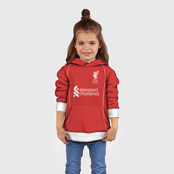 Толстовка-худи детская Ливепрпуль домашняя форма 2025 2026, цвет: 3D-белый — фото 2