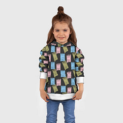 Толстовка-худи детская Советские билеты транспорта, цвет: 3D-белый — фото 2