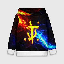 Толстовка-худи детская Doom шторм с молниями, цвет: 3D-белый