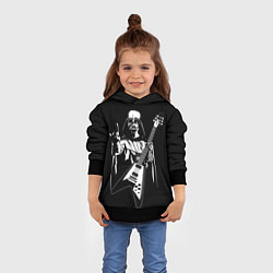 Толстовка-худи детская Дарт Вейдер рокер, цвет: 3D-черный — фото 2