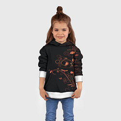 Толстовка-худи детская Китайский орнамент, цвет: 3D-белый — фото 2