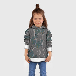 Толстовка-худи детская Камбала паттерн, цвет: 3D-белый — фото 2